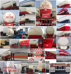 Jianyu brand automobile YFZ9400GFL52 Low density powder material transportation semi-trailer