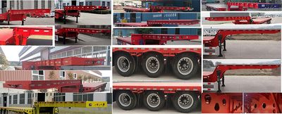 Zhongji Huashuo brand automobiles XHS9400TDP Low flatbed semi-trailer