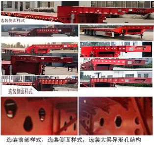 Chengtai Automobile XCT9403TDP Low flatbed semi-trailer