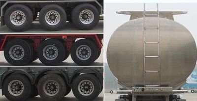 Jingyanggang  SFL9401GYYL Aluminum alloy oil transport semi-trailer