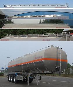 Lingyu  CLY9407GYYA1 Aluminum alloy oil transport semi-trailer