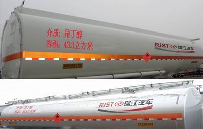 Ruijiang  WL9403GRY Aluminum alloy flammable liquid tank transport semi-trailer