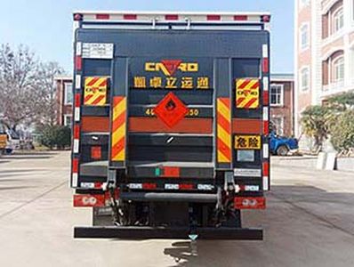 Zhongyan Automobile BSZ5083XRQC6B Flammable gas box transport vehicle