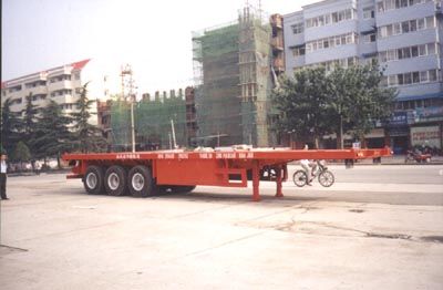 Huajun  ZCZ9581JP Container flatbed semi-trailer