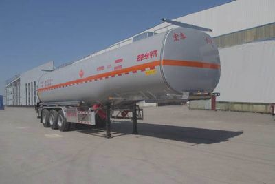 Zhengkang Hongtai brand automobiles HHT9404GRYB Aluminum alloy flammable liquid tank transport semi-trailer