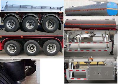 Zhengkang Hongtai brand automobiles HHT9404GRYB Aluminum alloy flammable liquid tank transport semi-trailer