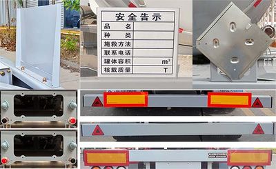 Zhengkang Hongtai brand automobiles HHT9404GRYB Aluminum alloy flammable liquid tank transport semi-trailer