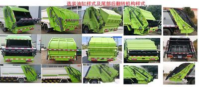 Huatong brand automobiles HCQ5125ZYSEQ6 Compressed garbage truck