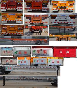 Tianjun Dejin brand automobiles TJV9181TJZP Empty container transport semi-trailer