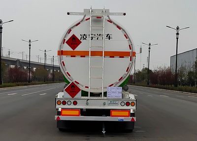 Lingyu  CLY9402GRY52 Aluminum alloy flammable liquid tank transport semi-trailer