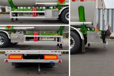 Lingyu  CLY9402GRY52 Aluminum alloy flammable liquid tank transport semi-trailer