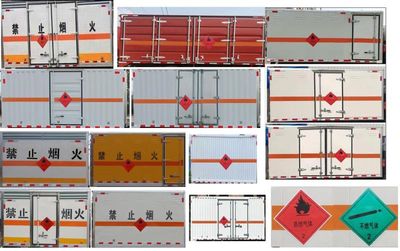 Jiexing  BCH5040XRQ Flammable gas box transport vehicle