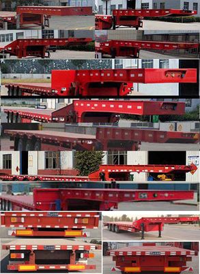 Hongshengda brand automobiles YCY9401TDP Low flatbed semi-trailer