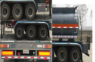 Minjiang brand automobiles YZQ9401GFW Tank transport semi-trailer for corrosive substances