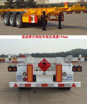 CIMC ZJV9400TWYQD Transport semi-trailer of dangerous goods tank frame