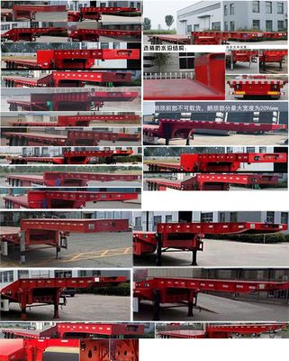 Lieguang  DHL9400TDP Low flatbed semi-trailer