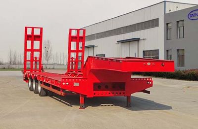 Brilliant Business Car DHH9372TDP Low flatbed semi-trailer