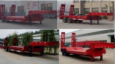 Wanqi Automobile CTD9350TDP Low flatbed semi-trailer