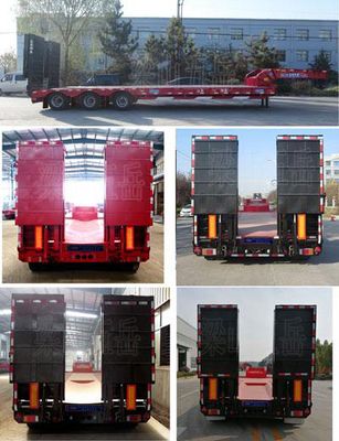 Liyuanda brand automobiles LWY9406TDP Low flatbed semi-trailer