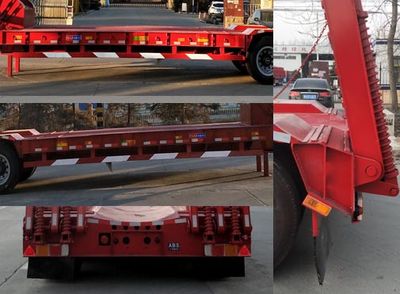 Huayue Xing brand automobiles FNZ9402TDP Low flatbed semi-trailer