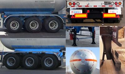 Zhengkang Hongtai brand automobiles HHT9402GYQ Semi trailer for liquefied gas transportation