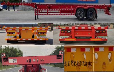 Yunsheng brand automobile LWS9350TJZ Container transport semi-trailer