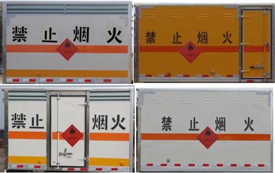 Jiangte brand automobiles JDF5020XRYNJ5 Flammable liquid box transport vehicle