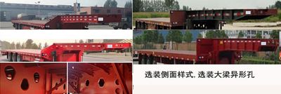 Yijun brand automobile YJP9400TDP Low flatbed semi-trailer