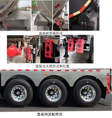 Zhongcheng Tongda brand automobiles CLE9408GFWYS2 Tank transport semi-trailer for corrosive substances