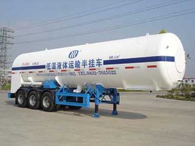 Chuan brand automobile KQF9403GDYFSD Low temperature liquid transport semi-trailer