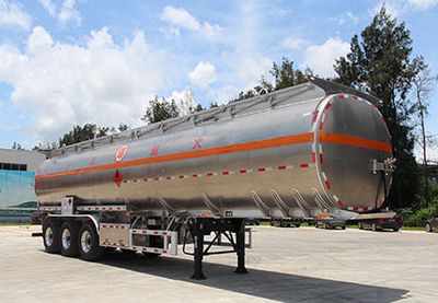 Qinglv  FZX9400GRY Aluminum alloy flammable liquid tank transport semi-trailer