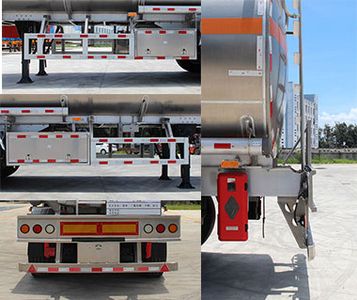 Qinglv  FZX9400GRY Aluminum alloy flammable liquid tank transport semi-trailer