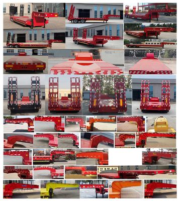 Changxing Automobile CXC9351TDP Low flatbed semi-trailer