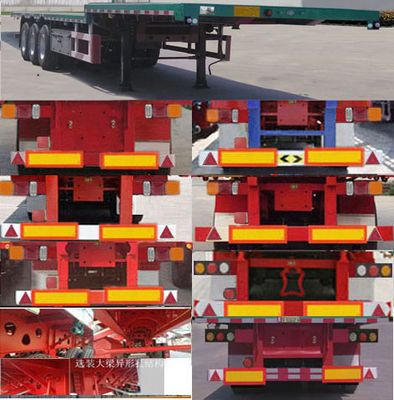 Kaiwang Xingye brand automobiles YMK9400TPBE Flat transport semi-trailer