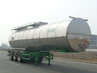 Lingyu  CLY9403GSY Aluminum alloy edible oil transportation semi-trailer