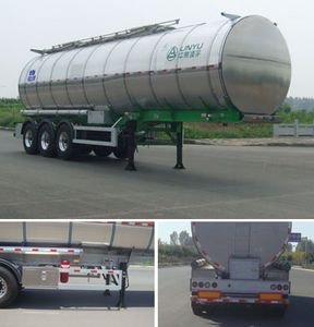 Lingyu  CLY9403GSY Aluminum alloy edible oil transportation semi-trailer