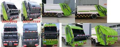 Huatong brand automobiles HCQ5090ZYSEQBEV Pure electric compression garbage truck