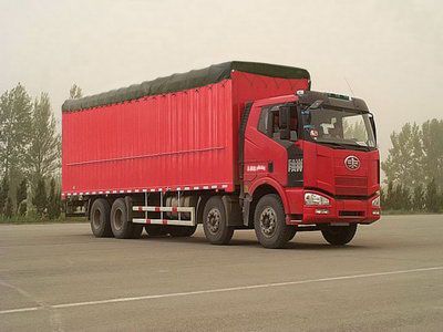 Jiefang Automobile CA5310XXYP63K1L6T4A2E Flat headed diesel canopy transport vehicle