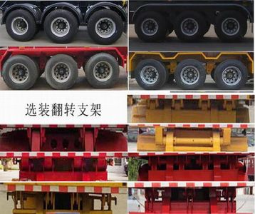 Hualu Yexing brand automobiles HYX9370ZZXP Flat dump semi-trailer