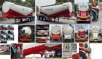 Lingyu  CLY9400GFL1 Medium density powder material transportation semi-trailer