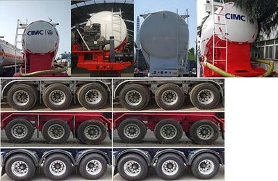 Lingyu  CLY9400GFL1 Medium density powder material transportation semi-trailer