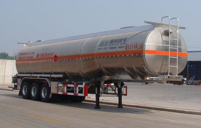 Shengrun  SKW9408GRYL Aluminum alloy flammable liquid tank transport semi-trailer