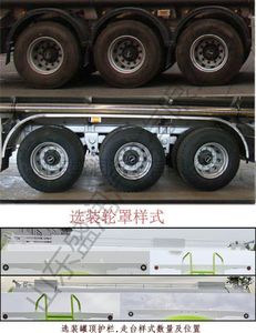 Shengrun  SKW9408GRYL Aluminum alloy flammable liquid tank transport semi-trailer