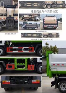 Huatong brand automobiles HCQ5048ZZZEQ6 Hydraulic Lifter Garbage truck 