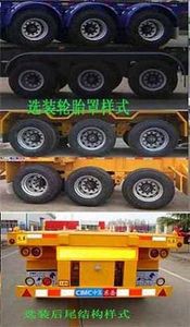 Liangshan Dongyue  CSQ9400TWY Transport semi-trailer of dangerous goods tank frame