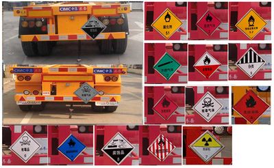 Liangshan Dongyue  CSQ9400TWY Transport semi-trailer of dangerous goods tank frame