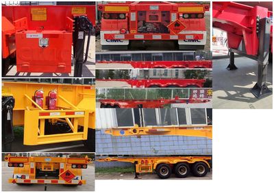 Liangshan Dongyue  CSQ9400TWY Transport semi-trailer of dangerous goods tank frame