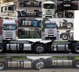 Jiefang Automobile CA4180P77K24E6 Flat headed diesel semi-trailer tractor