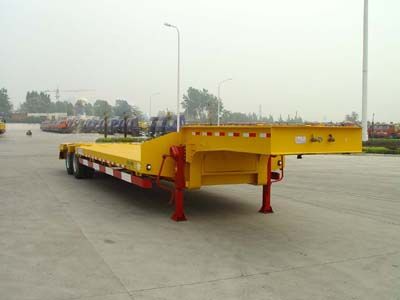 Huajun  ZCZ9350TD Low flatbed semi-trailer