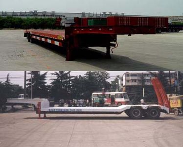 Huajun  ZCZ9350TD Low flatbed semi-trailer